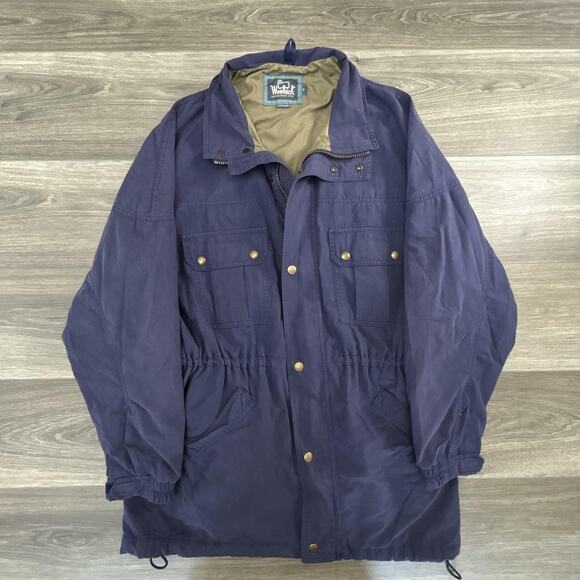 Vintage Woolrich Jacket Womens Medium Made USA Field Coat Parka Outdoors 90s - Picture 1 of 8